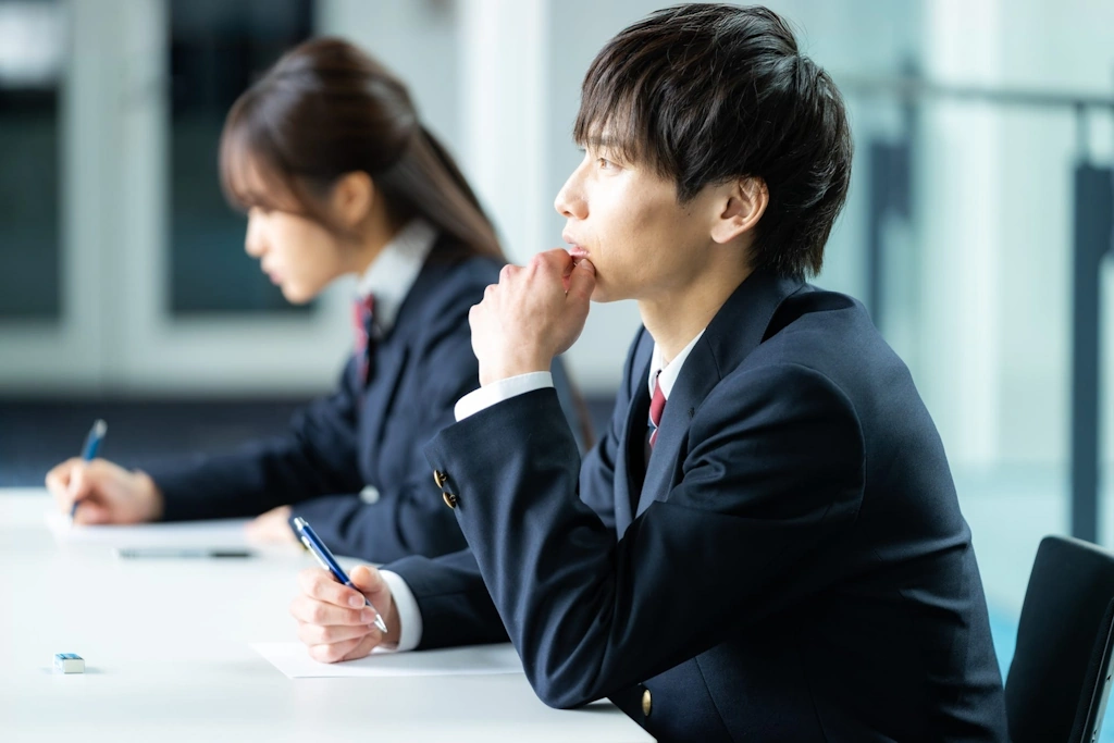 受験後の高校生の様子